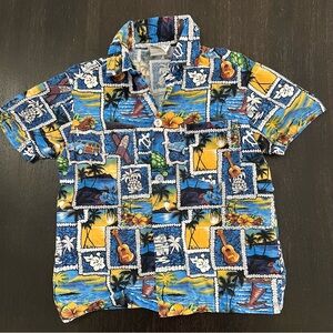 Tropical Blue Hawaiian Shirt 3t